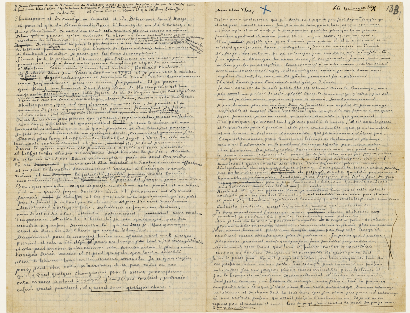 Van Gogh letter manuscript related to Borinage 1879