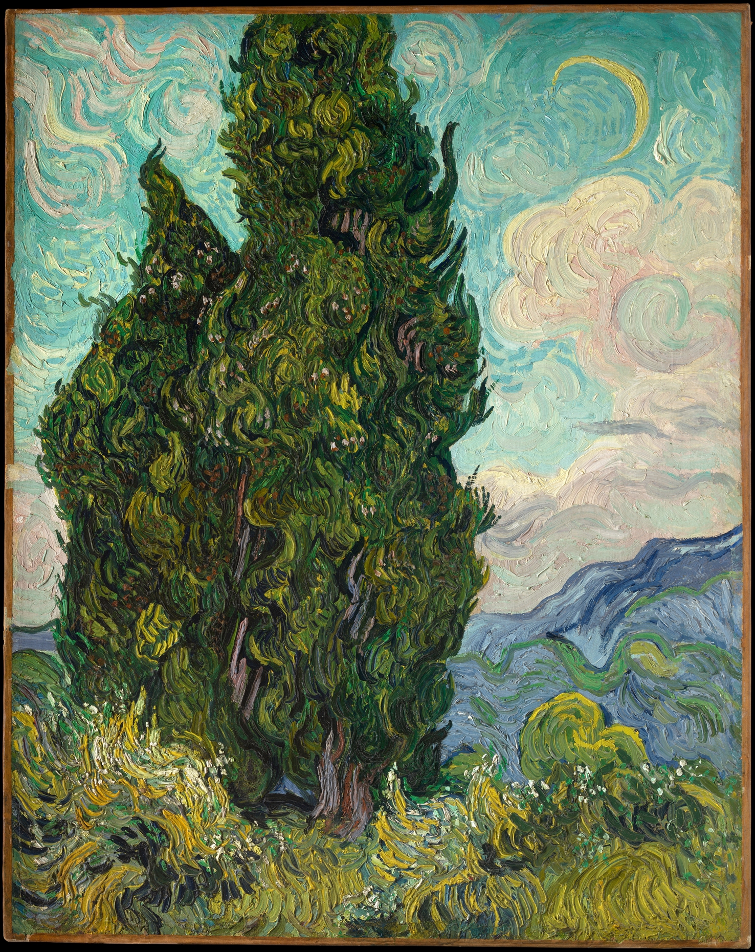 Vincent van Gogh, Cypresses, 1889, Saint-Rémy-de-Provence