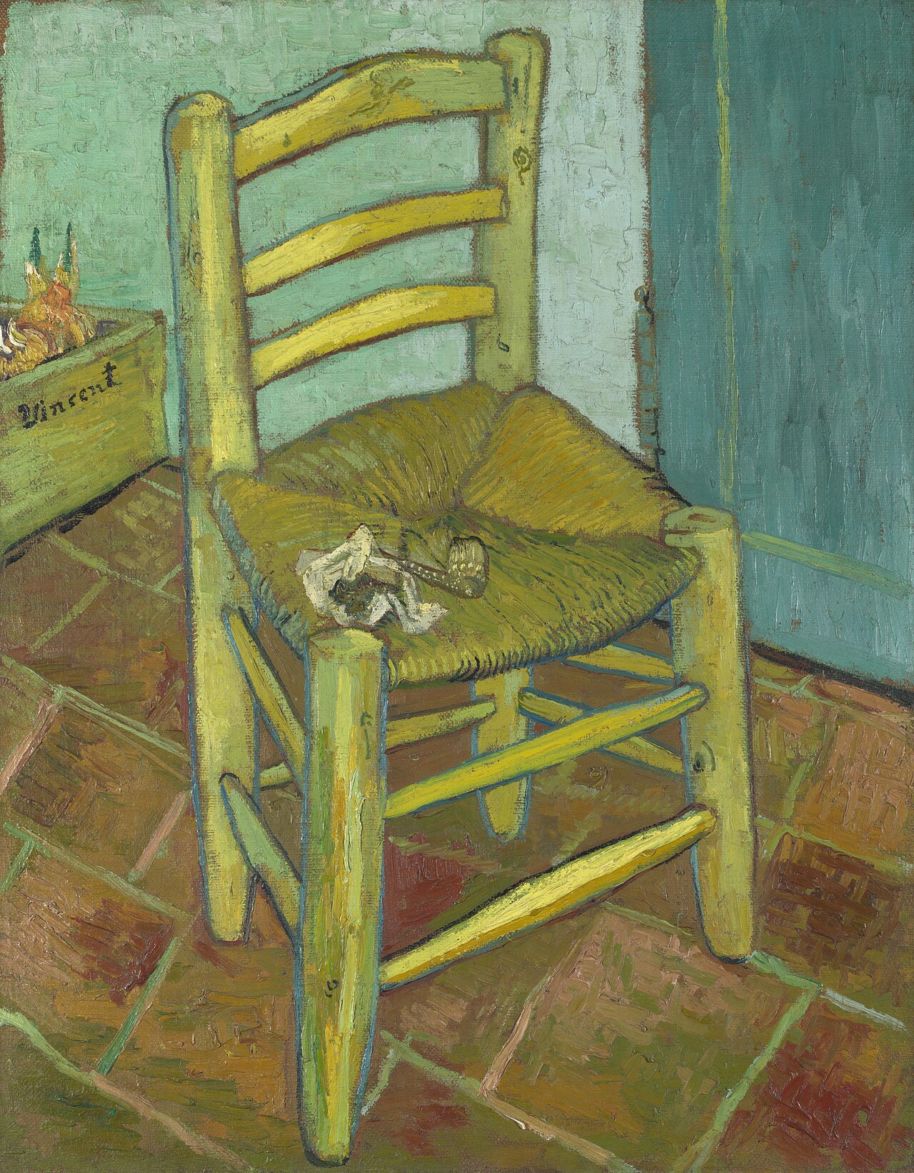 Vincent van Gogh, Vincent's Chair with His Pipe, 1888, Arles