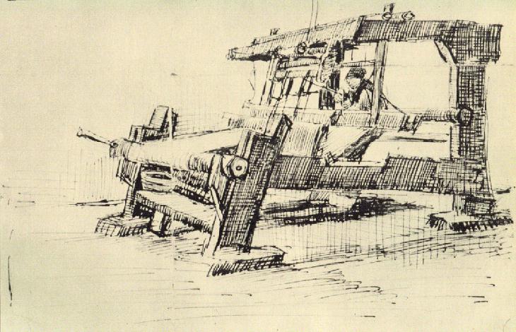 文森特·梵高，《Weaver Facing Left》，1884，Nuenen