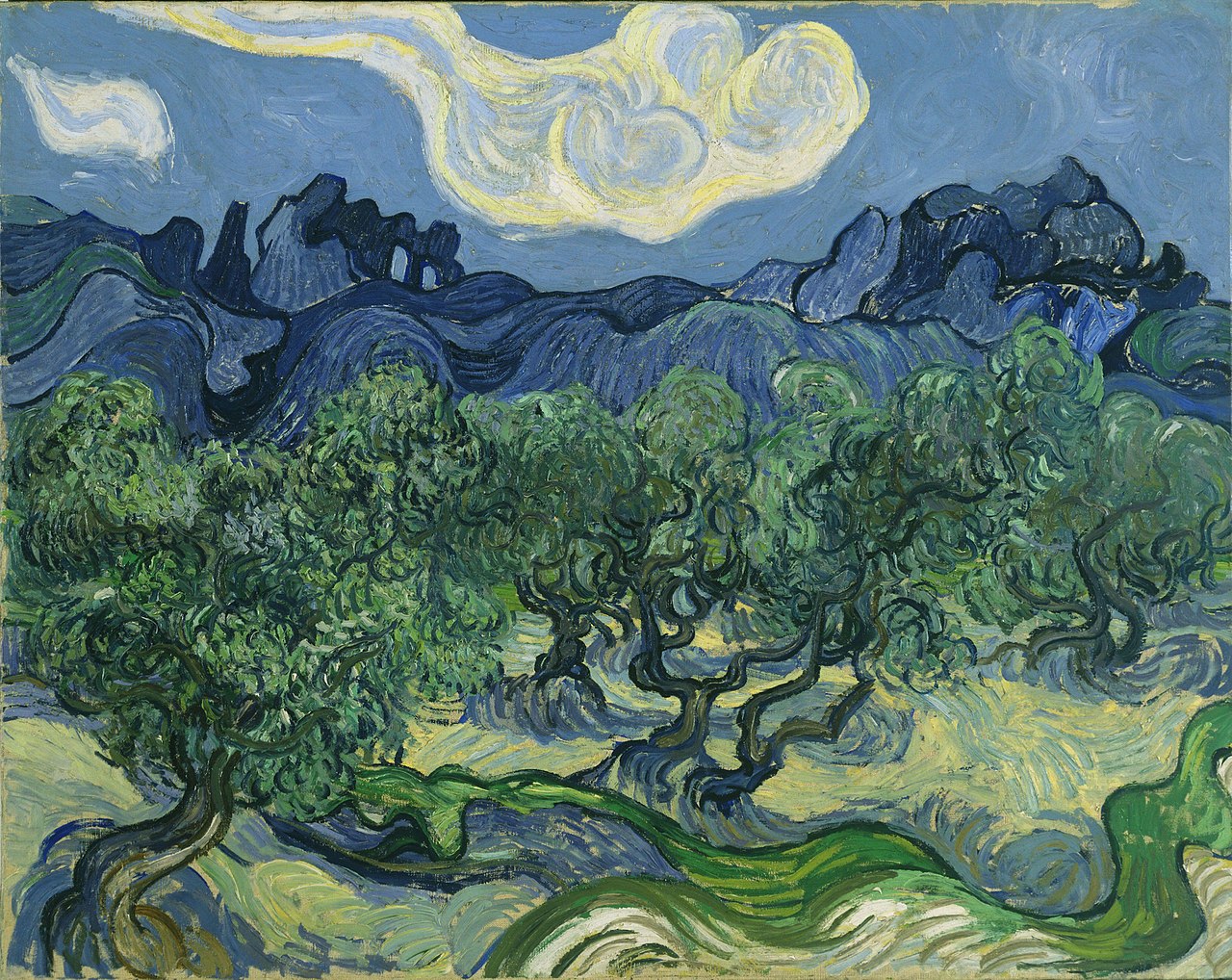 Vincent van Gogh, Olive Trees with the Alpilles in the Background, 1889, Saint-Rémy-de-Provence