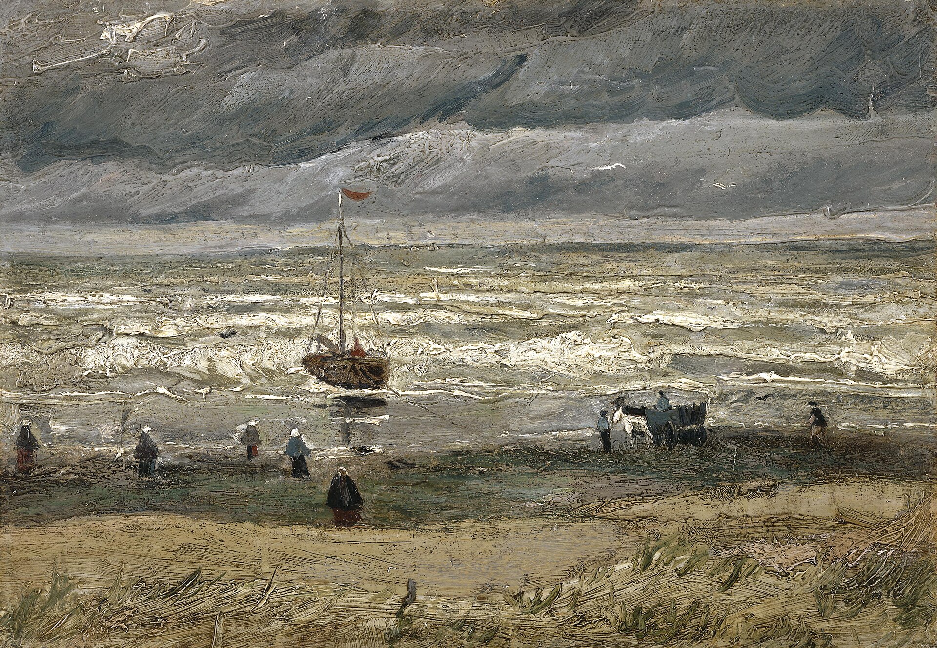 フィンセント・ファン・ゴッホ、『View of the Sea at Scheveningen』、1882、Scheveningen