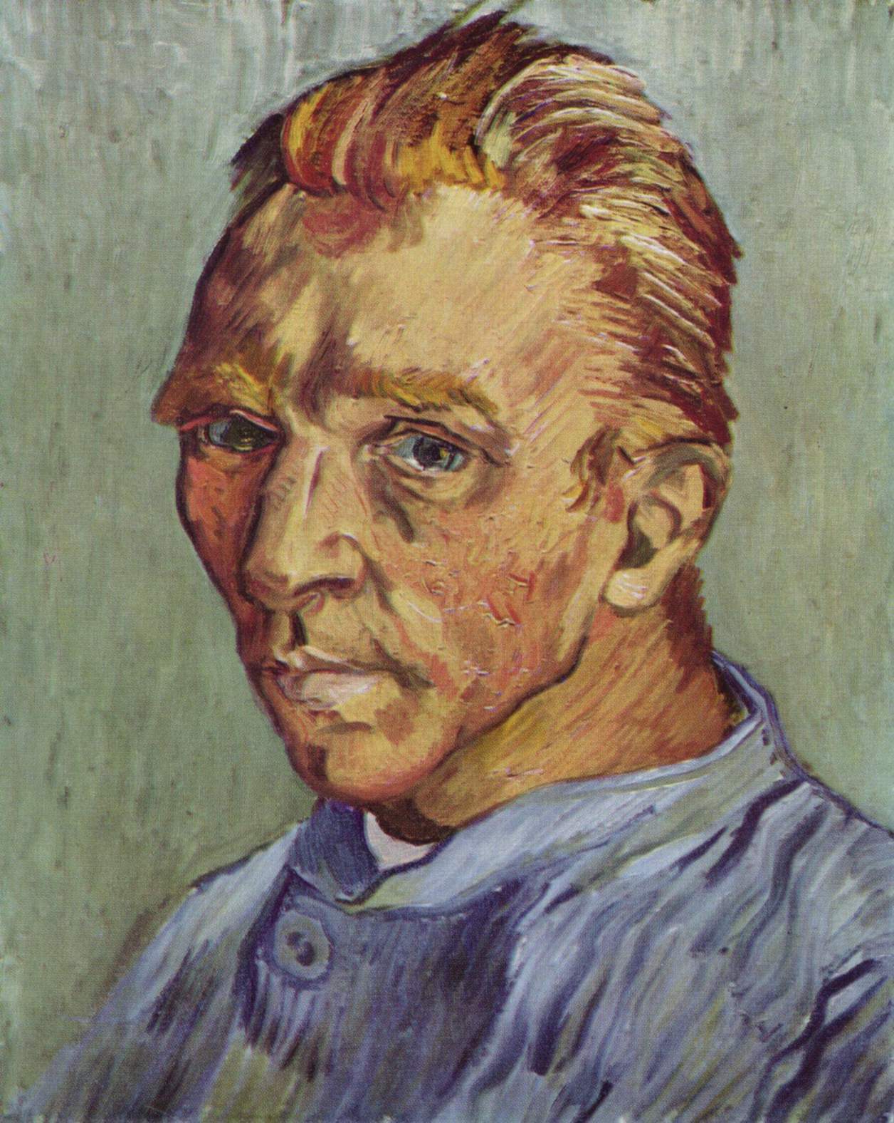 Vincent van Gogh, Self-Portrait (Saint-Rémy, palette), 1889