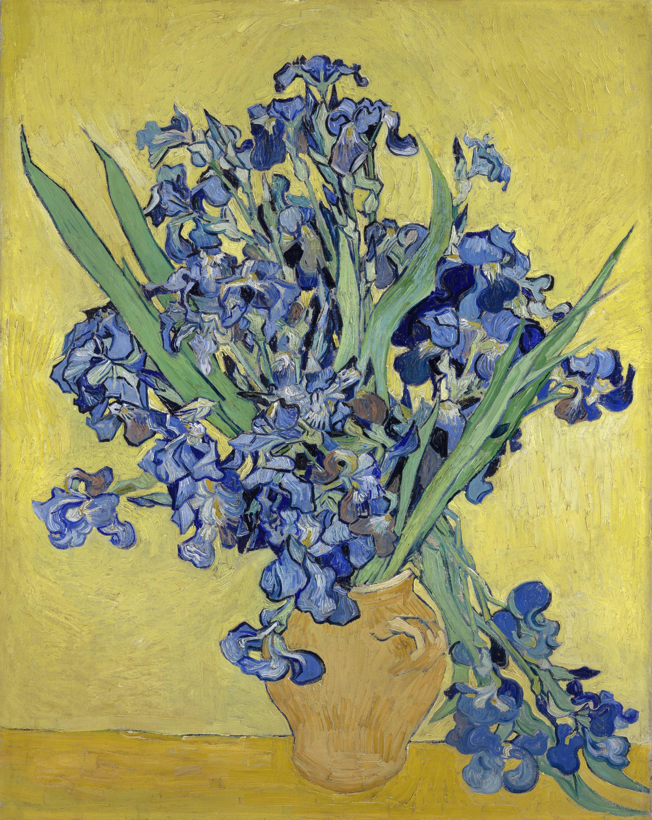 Vincent van Gogh, Irises in a Vase, 1890, Auvers-sur-Oise