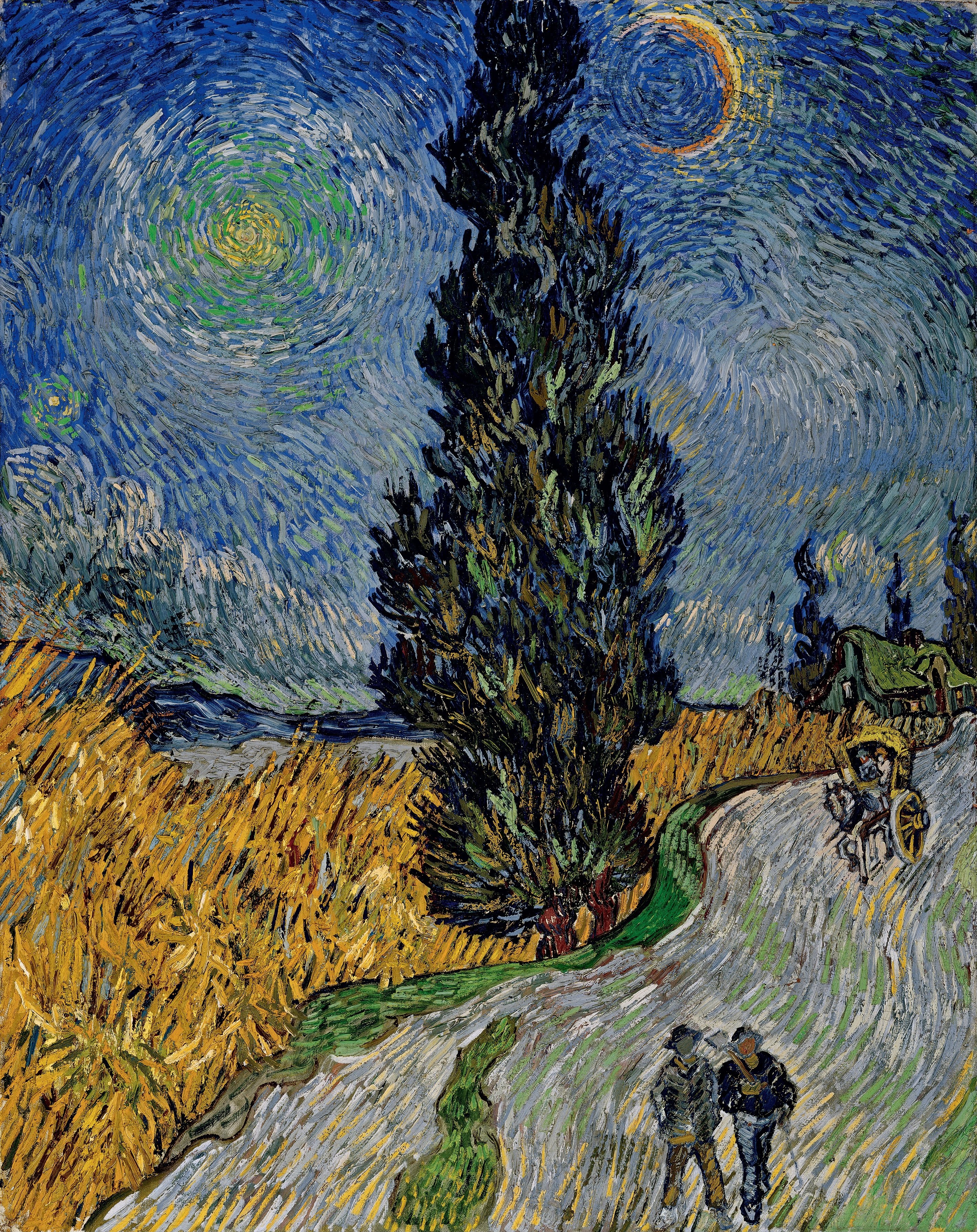 Vincent van Gogh, Country Road in Provence by Night, 1890, Auvers-sur-Oise