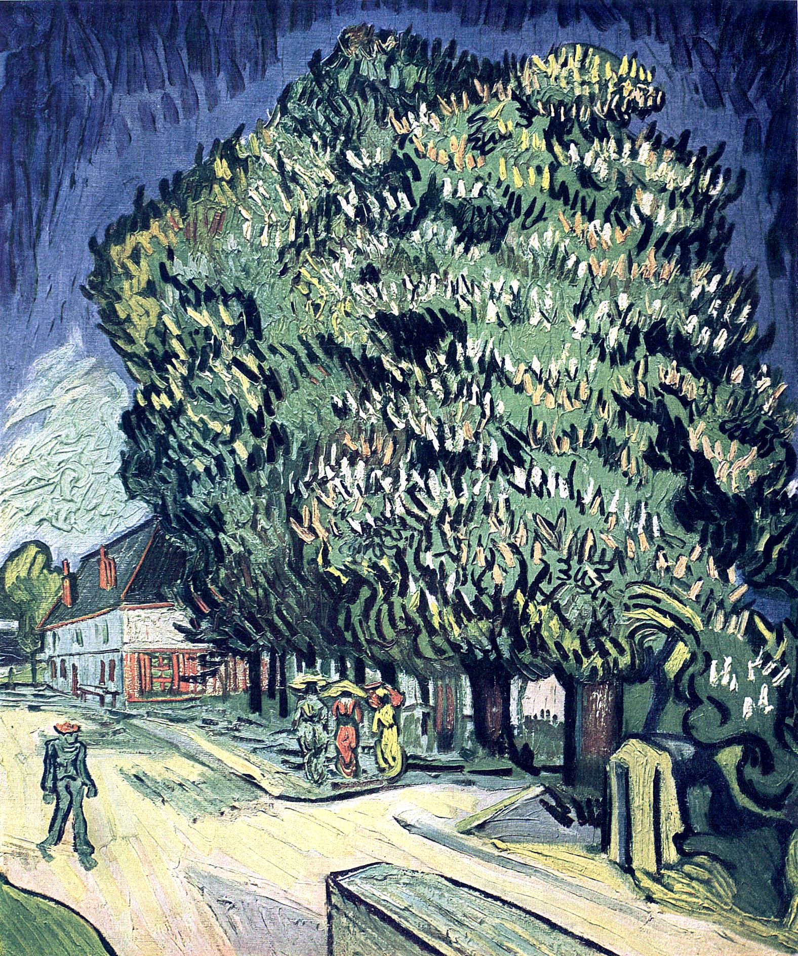 Vincent van Gogh, Chestnut trees in flower: pink and white blossoms, 1890, Auvers-sur-Oise