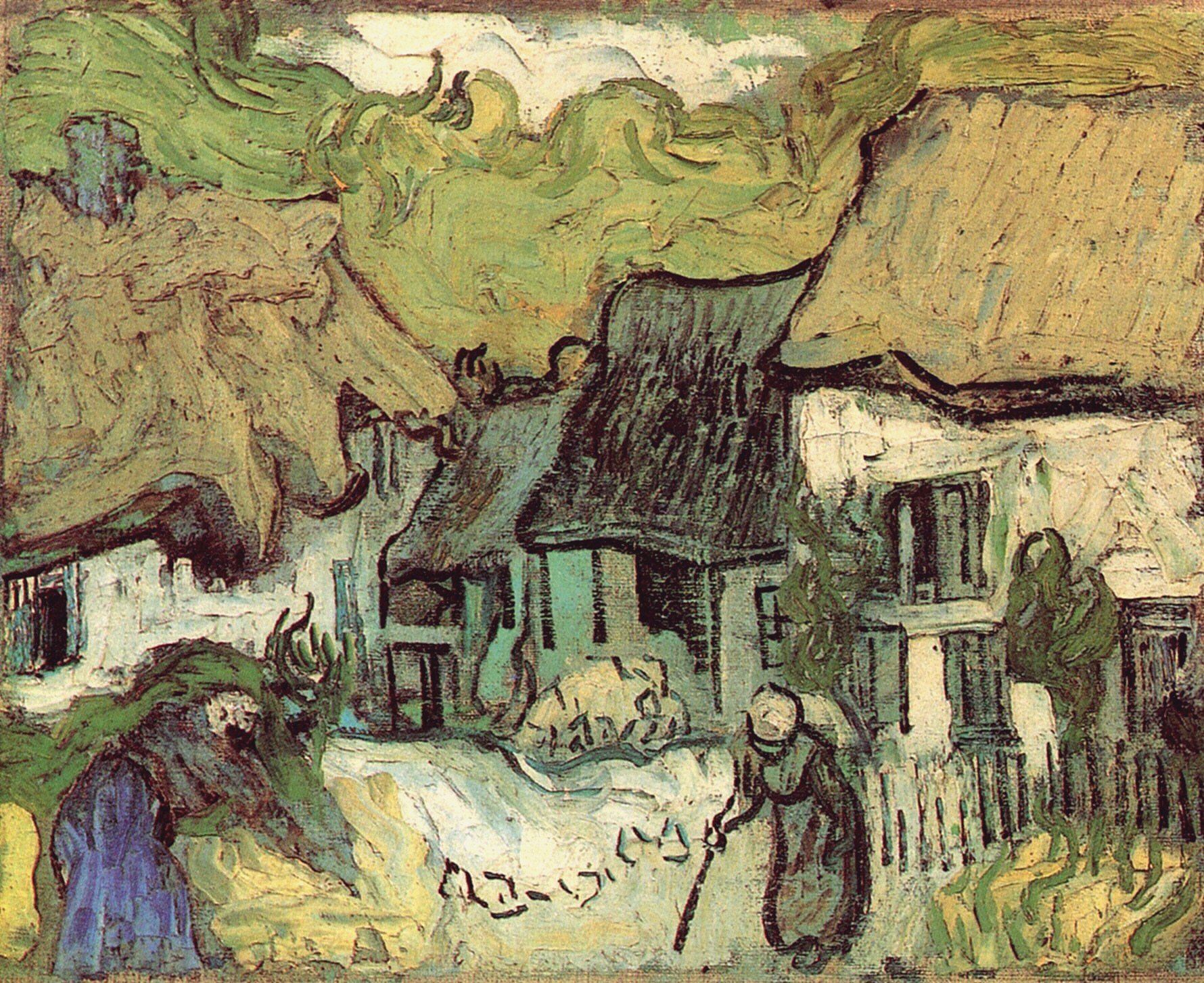 Vincent van Gogh, The thatch-roofed cottages of Jorgus, 1890, Auvers-sur-Oise