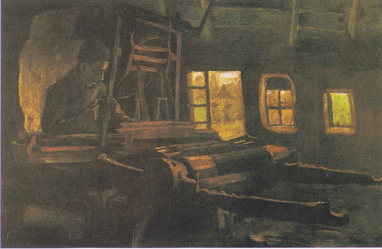 Vincent van Gogh, Weaver (interior with three windows), 1884, Nuenen